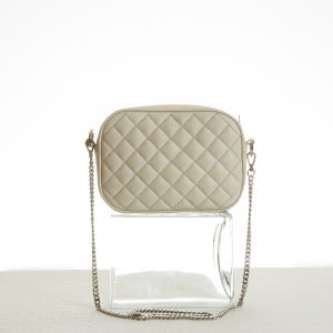 Quilted mini shoulder bag with chain strap