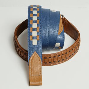 Interchangeable decorated leather straps for handbags | Woven Leather Straps