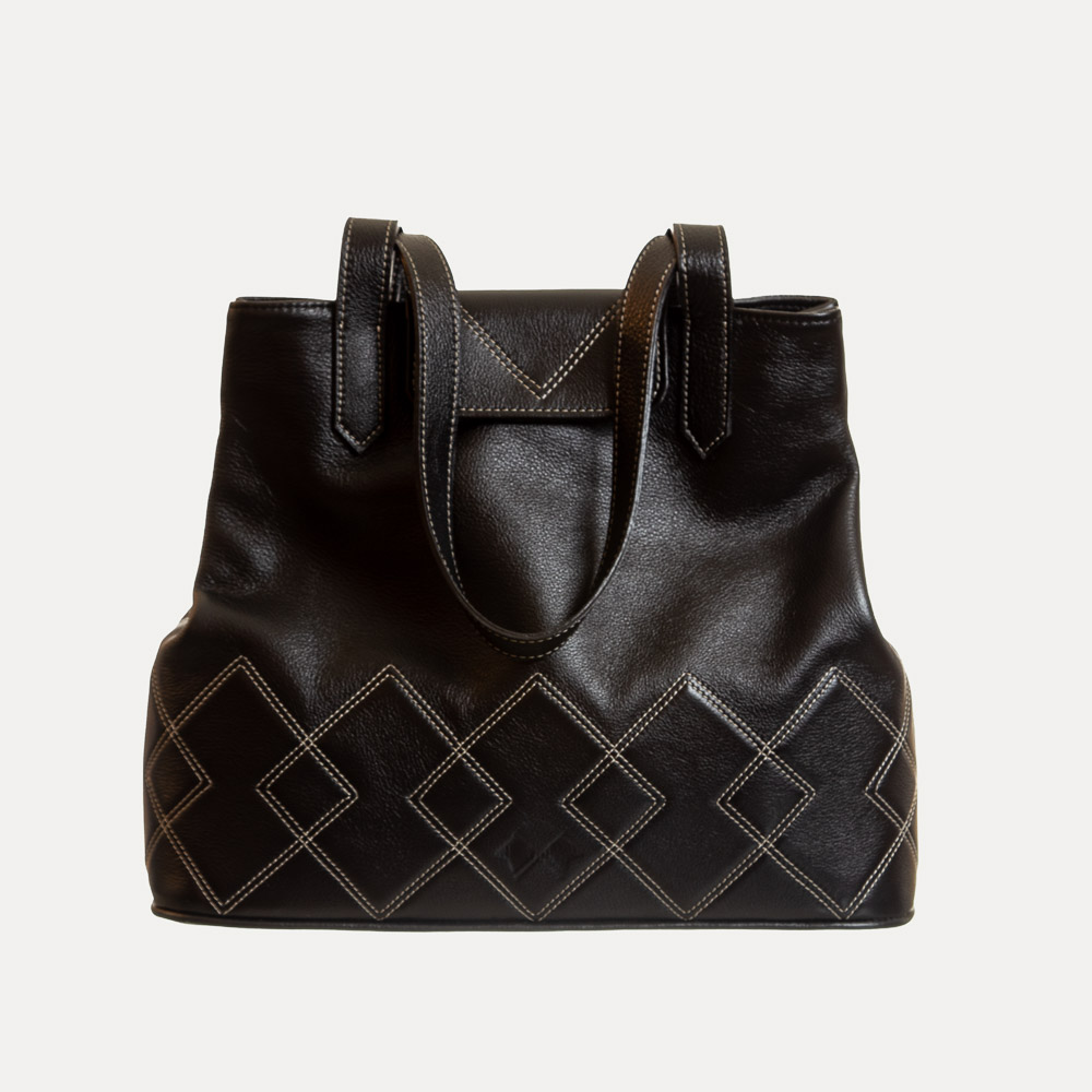 Black Quilted Tote | Bespoke Leather Handbag