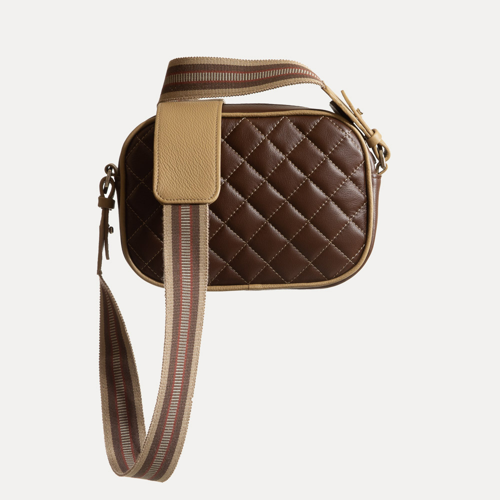Brown quilted bag | Custom Leather Bags